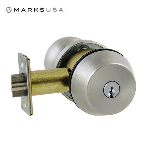 Marks USA -145KK - Cylindrical Cartridge Latch - 2 3/4" Backset - 32D - Satin Stainless - Grade 1