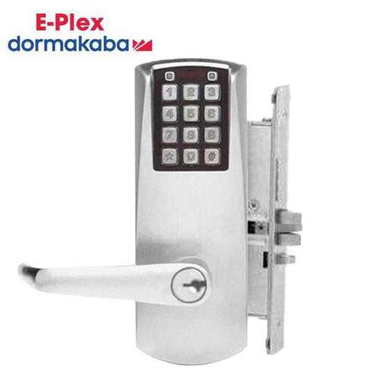 E-Plex - E2067XS - Electronic Pushbutton Mortise Deadbolt Lever Set - Schlage 'C' - 23⁄4" Backset - Satin Chrome - Grade 1
