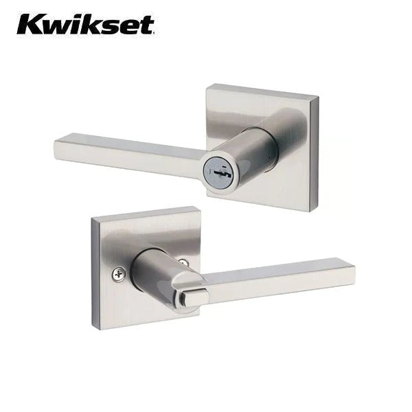 Kwikset - Halifax Lever Set - Square Rose - Optional Finish - Optional Function - SmartKey Technology - Grade 2