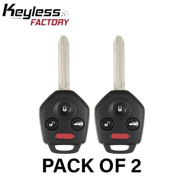 2 x 2012-2019 Subaru / 4-Button Remote Head Key / CWTWB1U811 / B110 / G Chip 80 Bit (AFTERMARKET) (Bundle of 2)