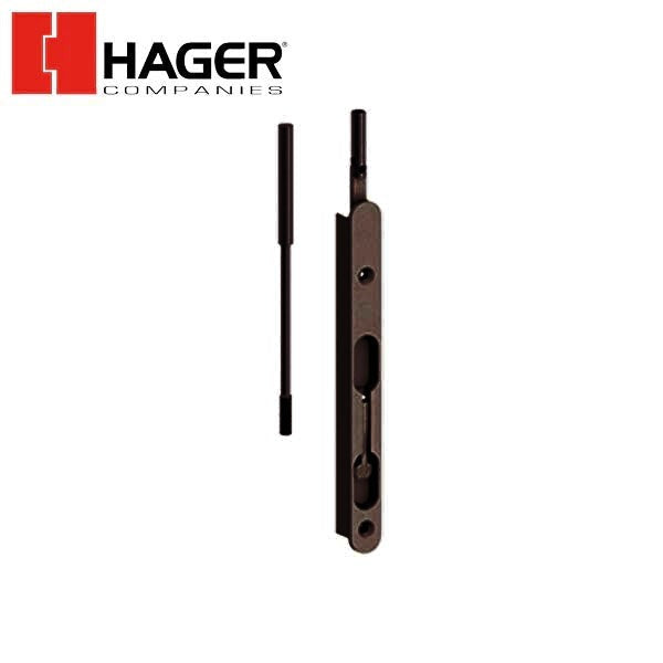 Hager - 1418 - Flush Bolt with Extension Rod - 6-3/4" - Optional Finish