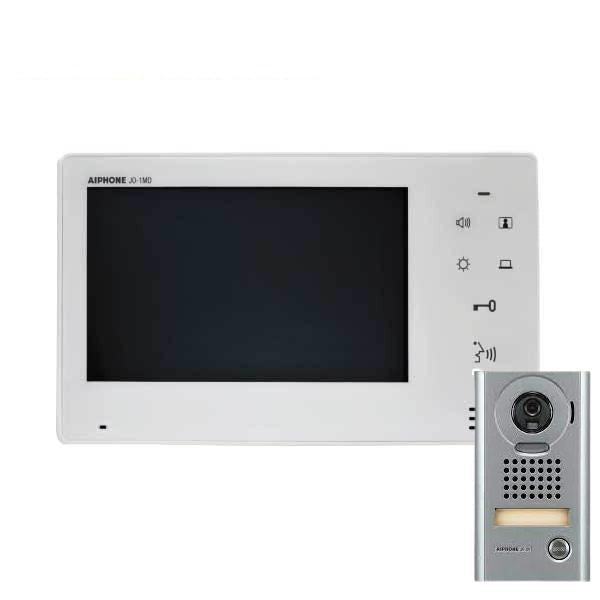 AIPHONE - Entry Security Intercom Box Set - Vandal Resistant - Surface Mount Door Station - 7" Display - Microphone & Camera