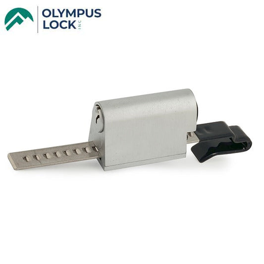 Olympus - 829R - S Series: Schlage C Keyway Ratchet Lock - Sliding Door Lock - Satin Chrome