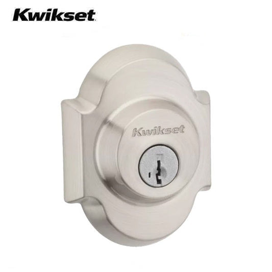 Kwikset - 980 - Deadbolt - Single Cylinder - Austin Rose - 15 - Satin Nickel - SmartKey Technology - Grade 1