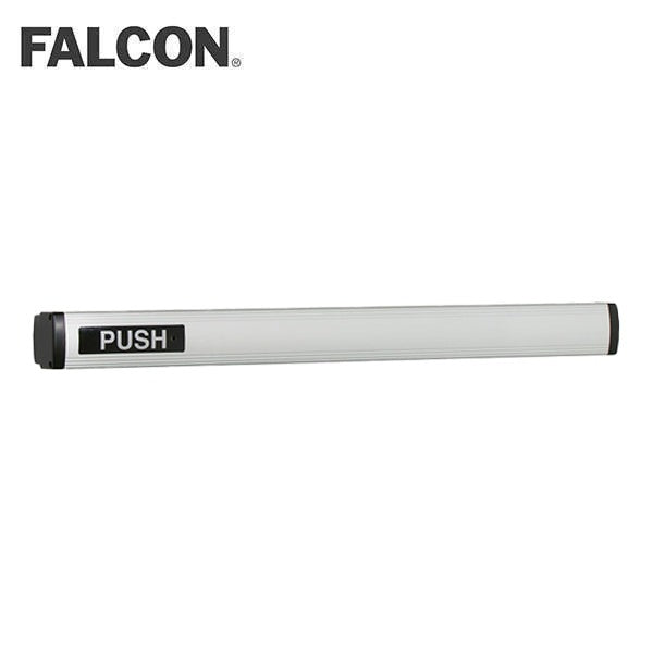 Falcon - 1490 - Concealed Vertical Rod Touchbar Exit Device 36 IN. - Exit Only - Electric Latch Retraction - LHR - 628 - Satin Aluminum Clear Anodized