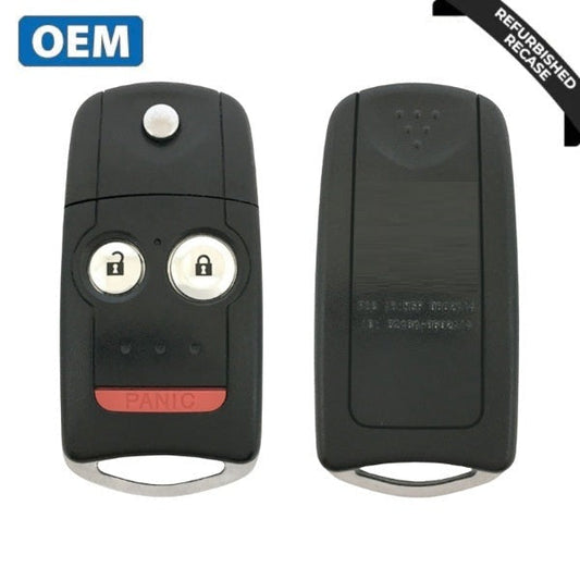 2009-2014 Honda Acura / 3-Button Remote Flip Key / PN: 72147-TL4-A21 / MLBHLIK-1T (OEM Recase)(Driver 1)