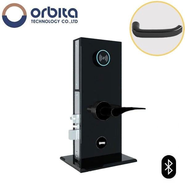 Orbita - S3074SBT - Mortise Hotel Lock - SPLIT Design - Bluetooth & RFID - Optional Lever Style - 6 VDC - Optional Finish - Grade 2