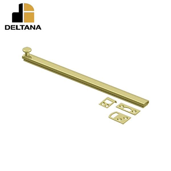 Deltana - 12" Surface Bolt - Concealed Screw - Heavy Duty - Optional Finish