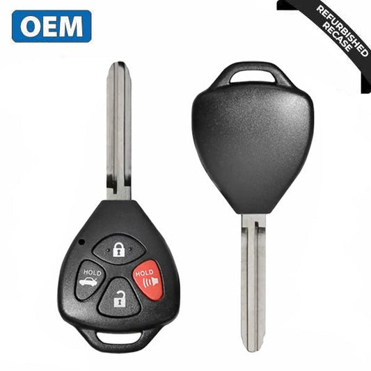 2010-2016 Toyota Corolla / Venza / 4-Button Remote Head Key / PN: 89070-02620 / GQ4-29T (OEM Recase)