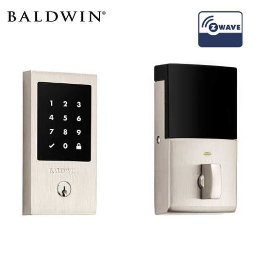 Baldwin Estate - 8225.ZW Minneapolis Electronic Smart Deadbolt - Singl Cyl - Z-Wave - 056 - Lifetime Satin Nickel - Grade 2