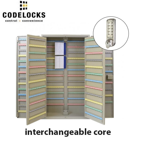 CodeLocks - Key Secure Extra Security Padlock Cabinet w/ CL2255 - Medium Duty - Electronic Lock - Tubular Mortise Latch - Key Override - Optional Lock Prep - Optional Storage
