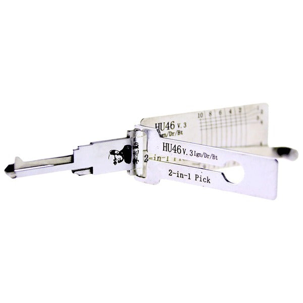 ORIGINAL LISHI - HU46 - Keyway GM / 2-in-1 Pick & Decoder / Flat 10 cut