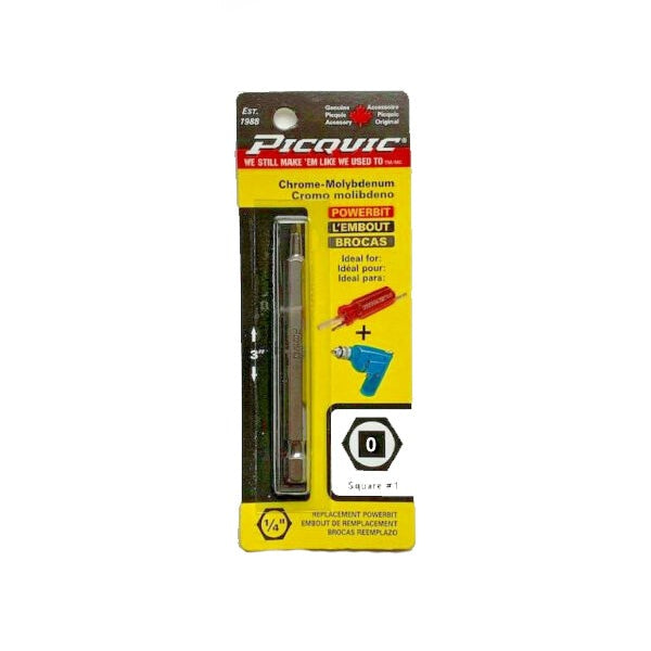 PICQUIC - 3" Length Powerbits - Optional Bit Sizes - Robertson