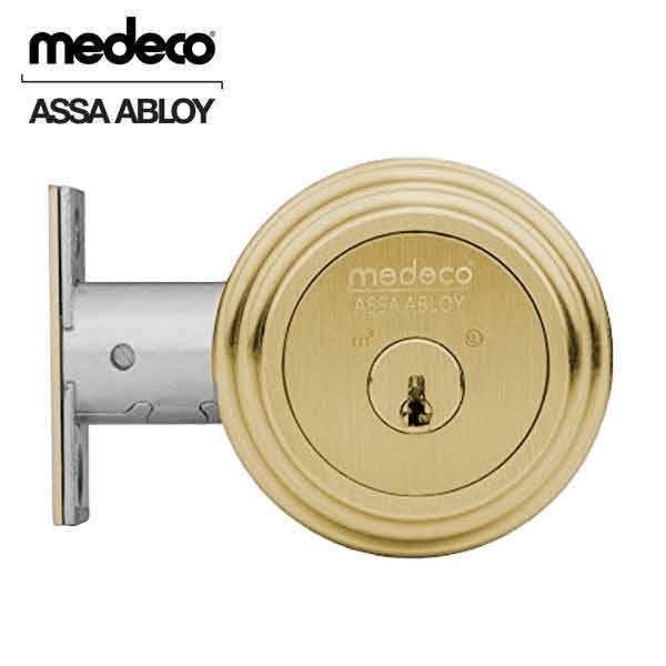 Medeco - 11JC623 - Maxum Commercial - M3 BiLevel - 6-Pin - Double Deadbolt - 2-3/8" - DL Keyway Pinned - 05 - Bright Brass - Grade 1
