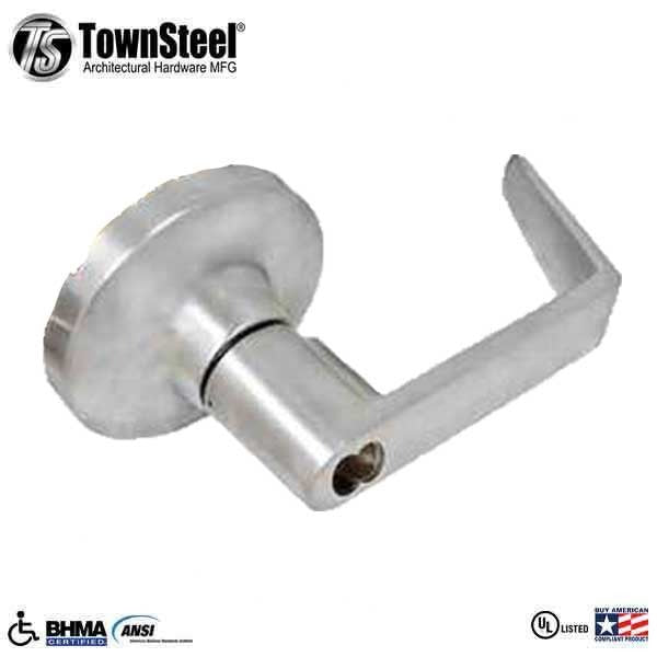TownSteel - ED8900LS - Sectional Lever Trim - Storeroom - Nightlatch - LS Regal Lever - Non-Handed - Schlage SLFIC Prepped - Compatible with Concealed V/R Exit Device - Satin Chrome - Grade 1