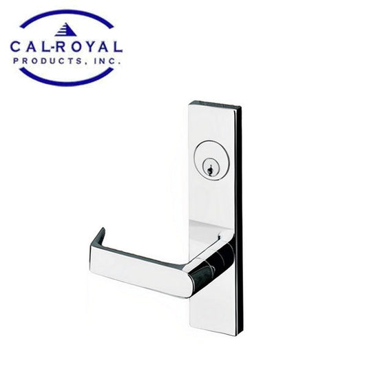 Cal-Royal - NM8466SE - NM Series Mortise Lock - Heavy Duty - Storeroom Function - SE Escutcheon - 2 3/4" Backset - Polished Chrome - Fired Rated - Grade 1