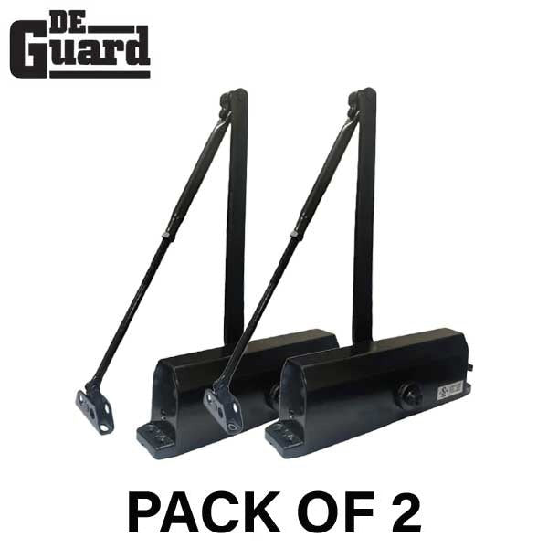2 x Hydraulic Door Closer - Back Check Function - PA Bracket/Standard/Top Jamb - Size 4 - Duradonic - Grade 1 (Bundle of 2)