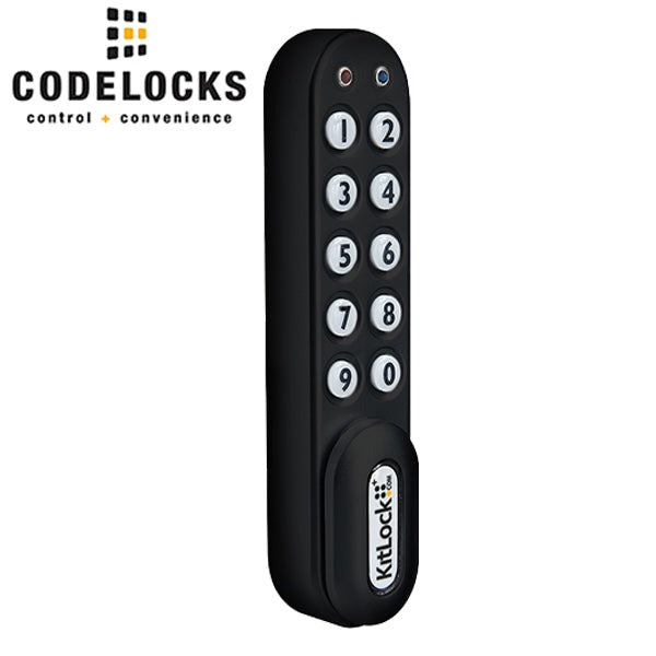 CodeLocks - KL1006KIT - Classic Electronic Kit Lock - Interchangeable Spindle to Fit 1/4" - 1" Door Thickness - Locker Lock - Optional Handing - Optional Finish