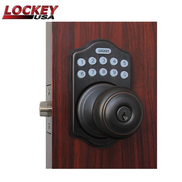Lockey - E930 - Electric Knob Lock W/ Remote - Oil Rubbed Bronze