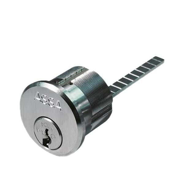 ASSA - Maximum+ - Rim Cylinder - Horizontal Tail Piece - 1-1/8" - 626 - Satin Chrome