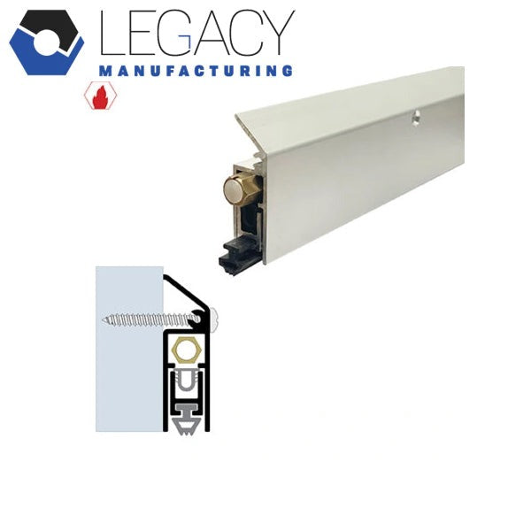 Legacy Manufacturing - 7123 - Surface Automatic Door Bottom - 19/32" x 2" - Clear Anodized Aluminum - Optional Length