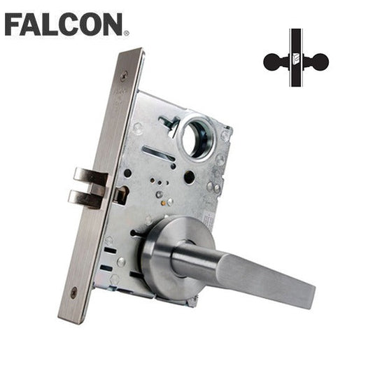 Falcon - MA101-DG - Cylinder Mortise Lock - Passage - Dane Lever - 626 - Satin Chrome - Optional Handing - Fire Rated - Grade 1