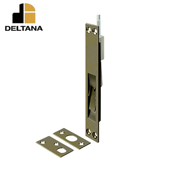 Deltana - Extension Flush Bolt - Solid Brass - 12" Rod Extension - Optional Finish