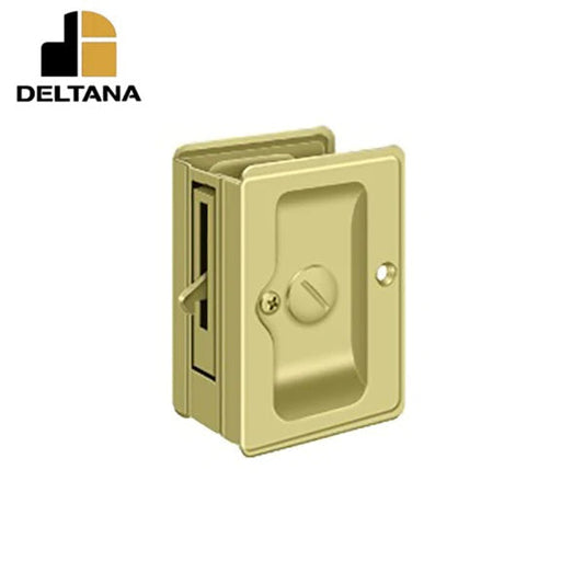 Deltana - Heavy Duty Pocket Lock - Adjustable - 3-1/4" x 2-1/4" Privacy - 1-3/8 - 1-5/8 Door Thickness - Optional Finish