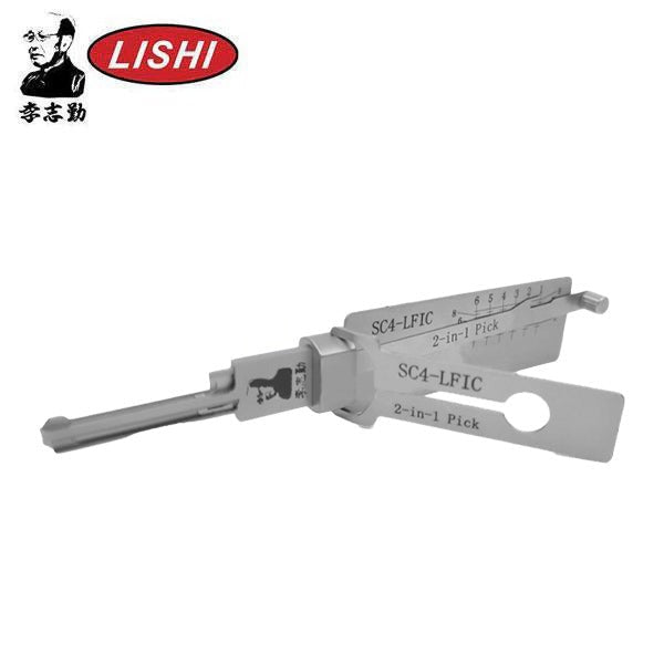 ORIGINAL LISHI - SC4 / 6-Pin / Schlage Keyway Tool / 2-in-1 Pick & Decoder / Large Format Interchangeable Core / AG