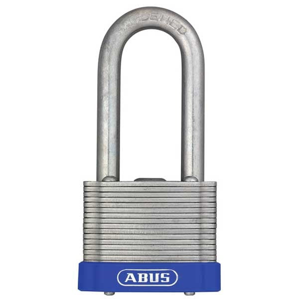 Abus - 41256 - Eterna Laminated Steel Padlock Blue Bumper - Optional Lock Body Width - Optional Shackle Length