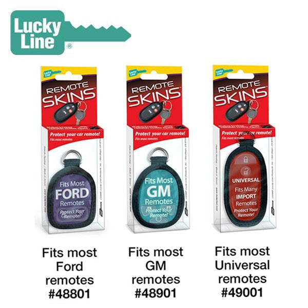 LuckyLine - 48800 - Display Box of 12 Remote Skins - Ford / GM / Universal