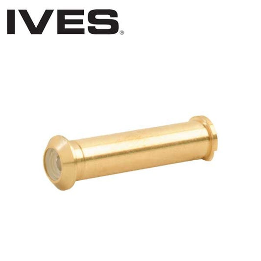 IVES - 701 - One-Way Narrow Door Viewer - 120° Angle - For Doors 2-1/8" to 2-5/8" Thick - Satin Brass