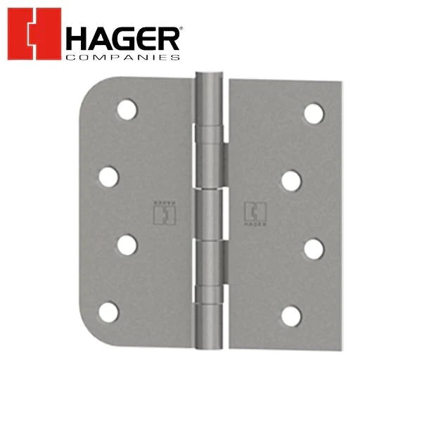 Hager - BB1817 - 5-Knuckle - Square Corner by 5/8" Radius - Ball Bearing With Fasteners - 4" x 4" - Optional Finish