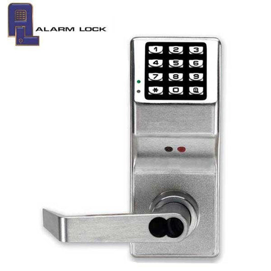 Alarm Lock Trilogy - DL4100IC - Digital Keypad Lever Set w/ High Capacity Audit Trail - SFIC Core - Satin Chrome - Fire Rated - Grade 1