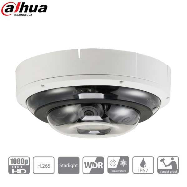 Dahua / IP / 2MP / Panoramic Camera / Multi-flex / Motorized Varifocal / (4) 2.7-12mm Lens / WDR / IP67 / IK10 / 30m IR / Starlight / DH-IPC-PDBW5831N-B360
