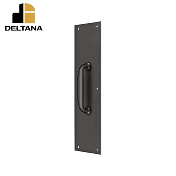 Deltana - Push Plate w/ Handle 3-1/2" x 15" - 5-1/4 Handle" - Optional Finish