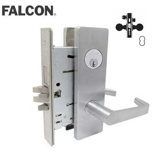 Falcon - MA531P-DN - Dane Napa Mortise Lock - 626 - Satin Chrome - Apartment Corridor - Grade 1