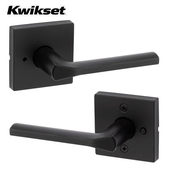 Kwikset - 730LSL - Lisbon Lever Set - Square Rose - Optional Finish - Privacy / Bed / Bath Function
