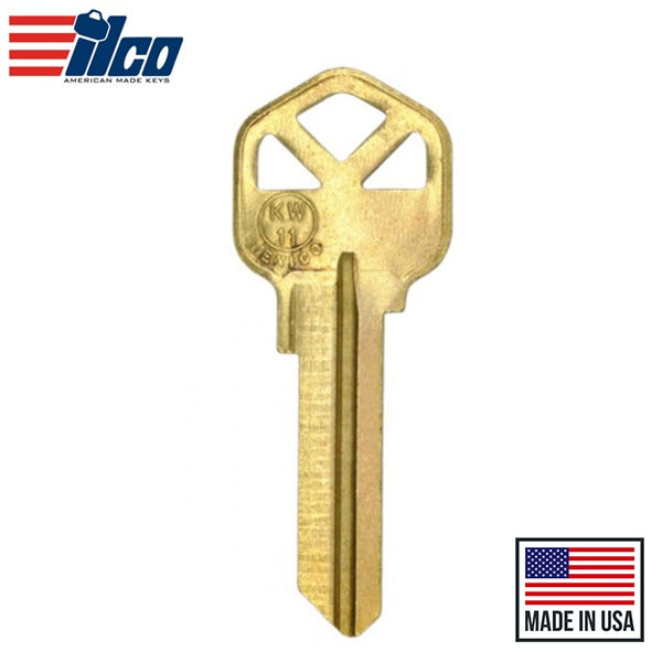 Ilco - KW11-BR Key Blank - 6 Pin or Disc