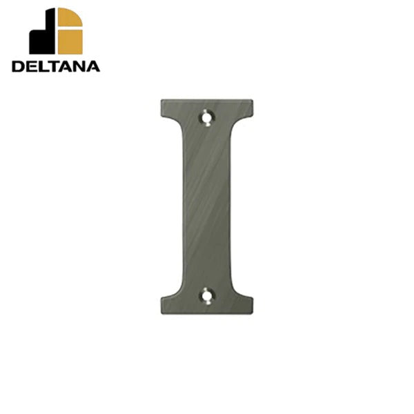 Deltana - 4" Residential Letter I - Optional Finish