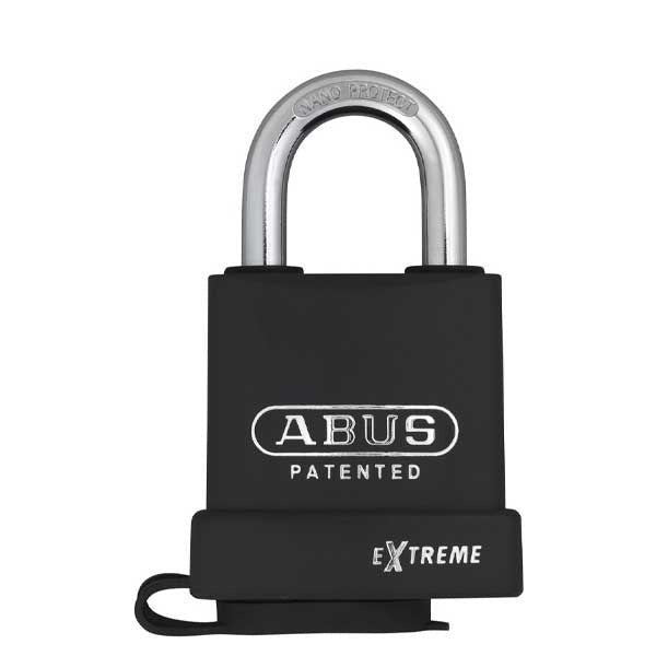 Abus - 83WP/53 - EXTREME Black Coated Steel Padlock - S2 - SFIC Padlock - 5/16" Diameter - Rekeyable - 2-1/4" Width