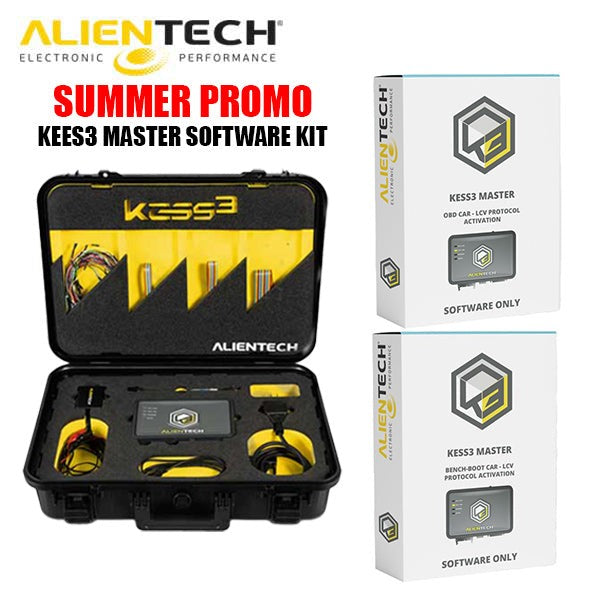 Alientech - KESS3 Summer Promotion - Master Promo Kit - KEES3 ECU and TCU Programmer + OBD Car Protocol - FREE Bench-Boot Car Protocol