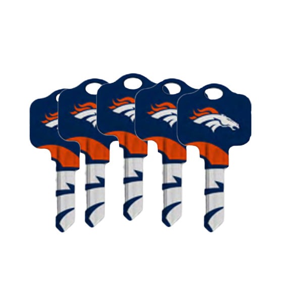 Ilco - NFL TeamKeys - Key Blank - Denver Broncos - KW1 (5 Pack)