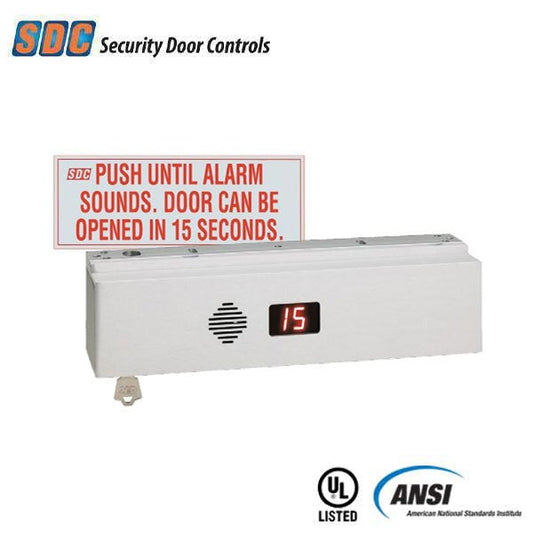 SDC - 1511SNDKV - Single Delayed Egress - EM Lock - Fixed Delayed - Surface Mount - 1650lbs. - 12/24VDC - Aluminum - Fire Rated - Grade 1