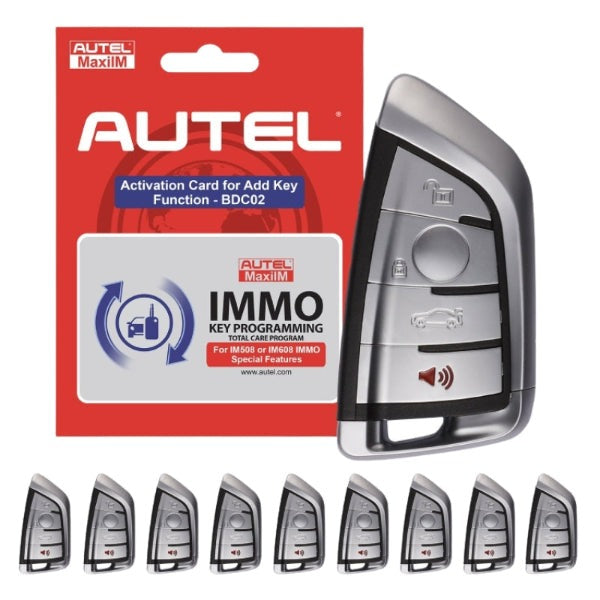 Autel - Software Card with 4-button BMW-style IKEY Bundle for BMW G-Chassis Vehicles