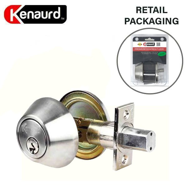 Premium Single Cylinder Deadbolt Lock - Satin Chrome - Retail Packaging - SC1