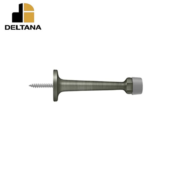 Deltana - 3-1/4" Baseboard Door Bumper - Solid Brass - Optional Finish