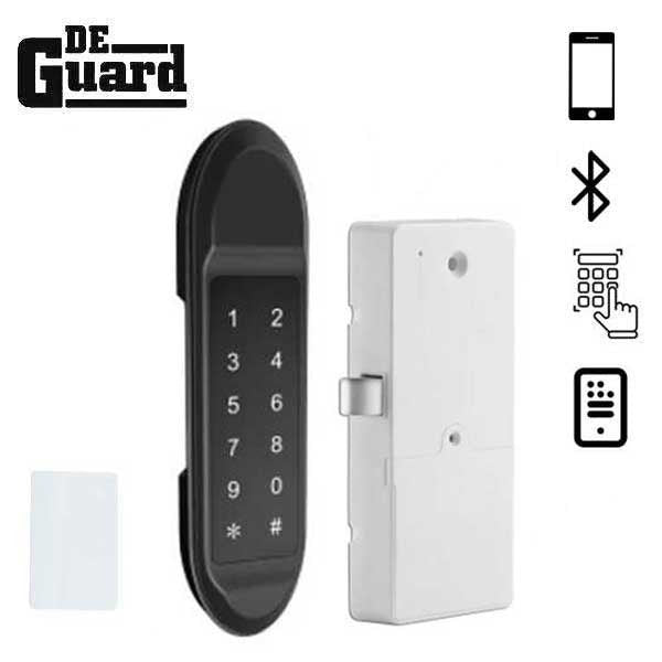 Electronic Keyless Entry Smart Hotel Cabinet Lock - Bluetooth / App Control / Prox Card / Key Code - Matte Black