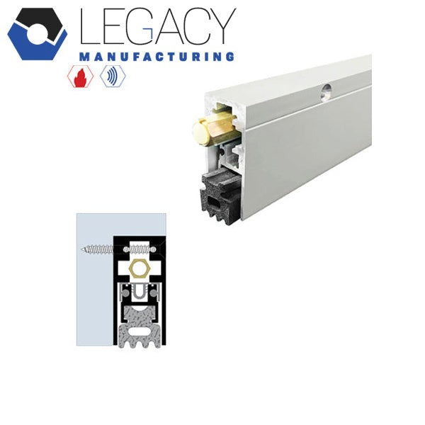 Legacy Manufacturing - 7263 - Semi-Mortised Automatic Door Bottom - 29/32" x 1-15/16" - White Powder Coat - Optional Length