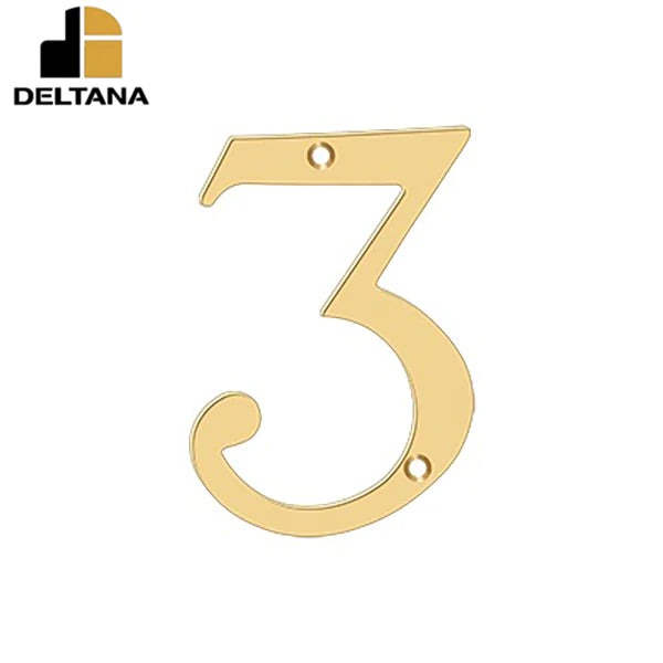 Deltana - 6" Numbers - Solid Brass - Optional Finish